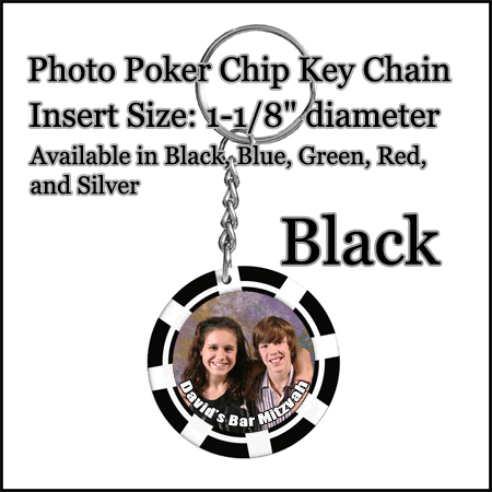 photo poker chip key chain